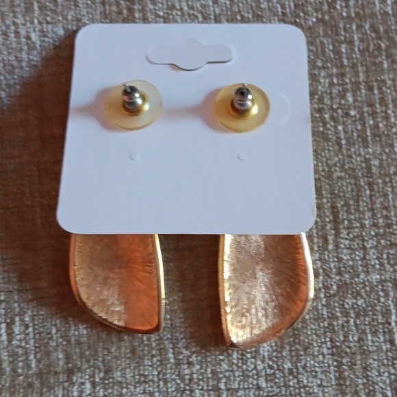 Gold Tone Jewel Tone Enamel Earrings - Picture 6 of 8